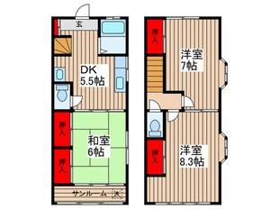 セゾンイイヅカの物件間取画像